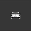 White Sports Car With Black Rear Wing Red Wheels And Sleek Design On Reflective Surface