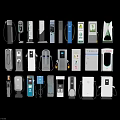 Public Electric Vehicle Charging Stations With Various Modern Designs And Different Brands