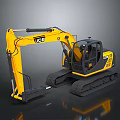 JCB Yellow Crawler Excavator With Cab Mechanical Arm And Heavy Duty Design