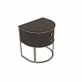 Modern Chest of Drawers With Dark Wood Finish Two Drawers And Metal Legs Design
