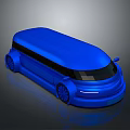 Blue Sleek Luxury Limousine Concept Design With Shiny Exterior And Modern Wheels