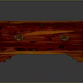 Classic Red Wooden Chest Furniture With Brass Clasps And Carved Legs Design