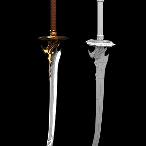 Modern Samurai Swords 3d model