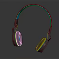Modern Wireless Over Ear Headphones With Blue LED Lights And High Quality Sound