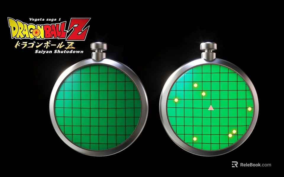 Dragon Ball Z Saiyan Showdown Electric Toy With Green Grid Design And Fireball Features 3d model 