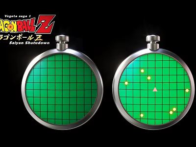 Dragon Ball Z Saiyan Showdown Electric Toy With Green Grid Design And Fireball Features 3d model
