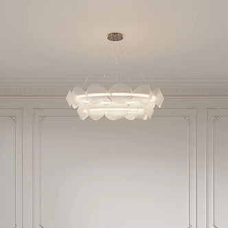 French Cream Chandelier 3d model