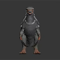 Gray Prehistoric Bird Like Creature With Saddle Sharp Claws Beak As Fantasy Mount 3D Render 3d model