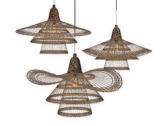 Southeast Asia Chandelier 3d model