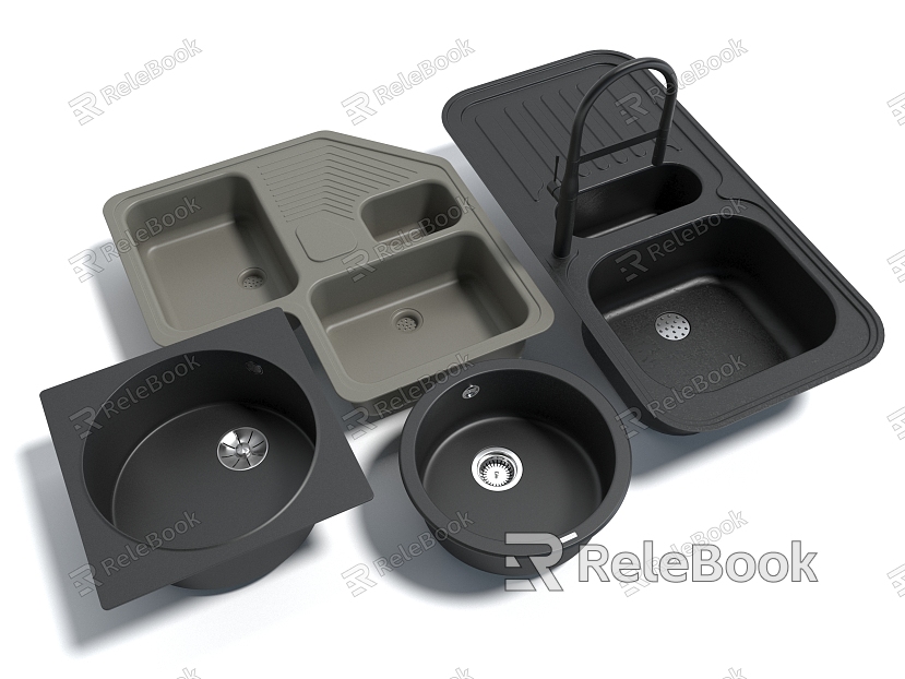 Style dish basin sink sink kitchenware model