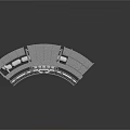 Detailed Modern Architectural Model With Multi Layered Terraced Structure And Walkway