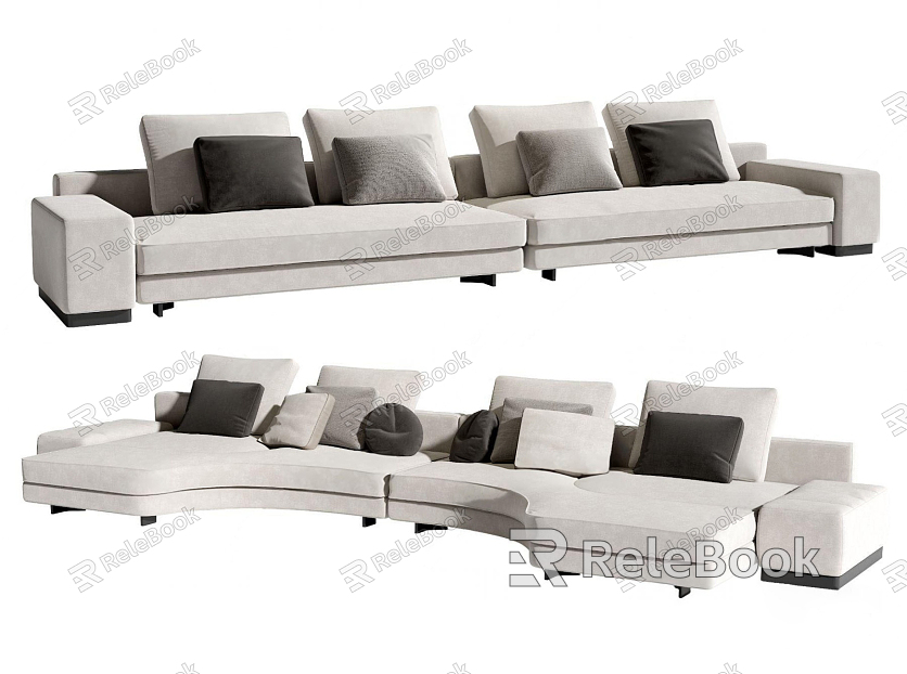 Modern Multiplayer Sofa Fabric Multiplayer Sofa model