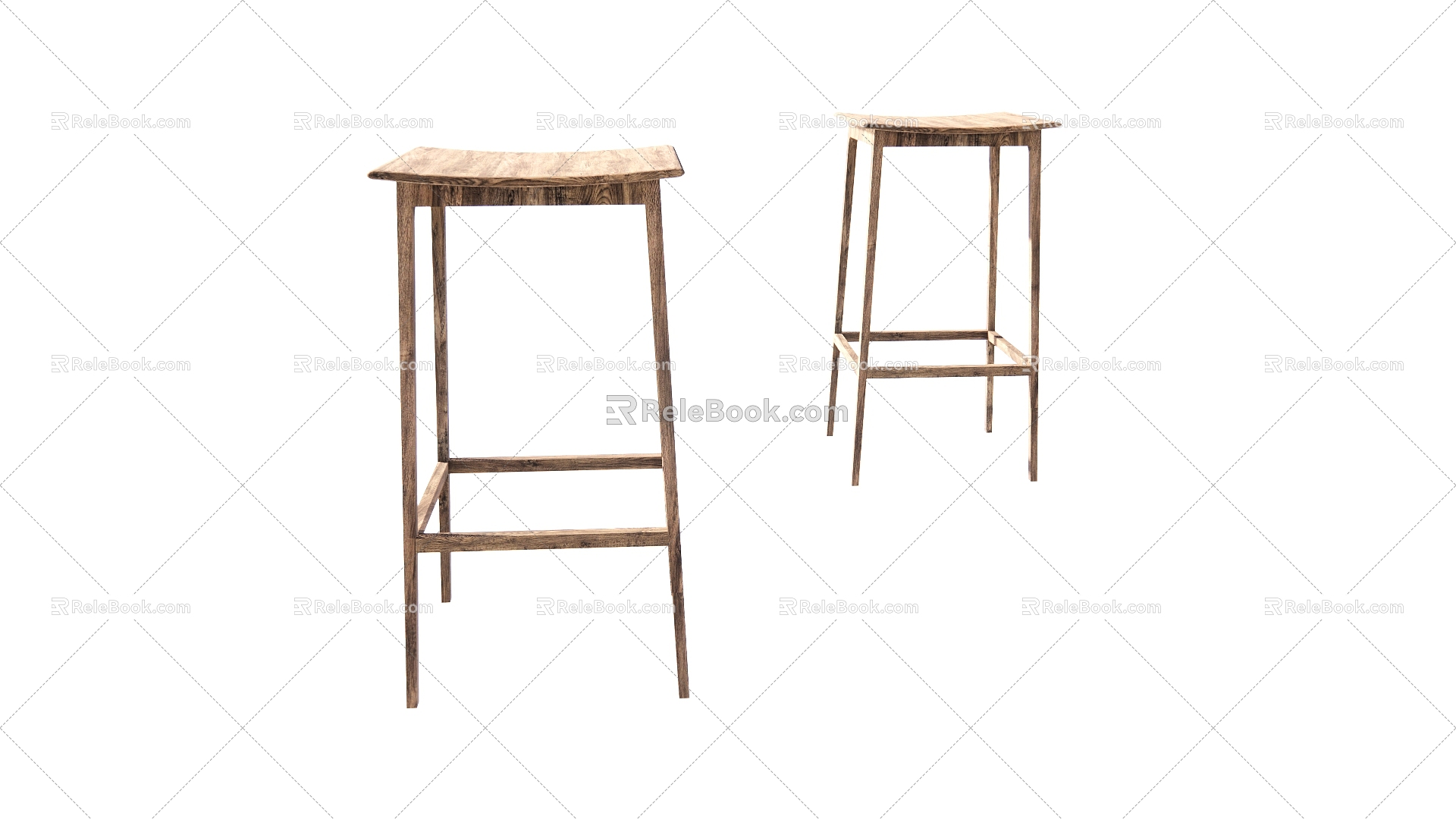 New Chinese Bar Stool 3d model