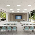 School Microclassroom Professional Classroom 3d model