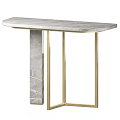 Modern Marble Console Table With Gold Metal Frame And Sleek Design 3d model