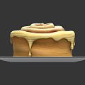 Modern Cake Cream Pie Cinnamon Rolls 3d model