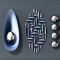 Modern Wall Decor With Geometric Shapes Metallic Accents And Abstract Patterns 3d model