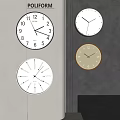 Multiple Modern Wall Clocks With Different Color Frames And Design Styles