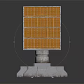 Solar Panel As Daily Electrical Appliance With Yellow Panels White Stand And Gray Base