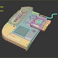 Retro Acrovision DD88 Handheld Device With Yellow Gray Design Buttons Screen And Joystick