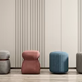 Modern stool combination 3d model