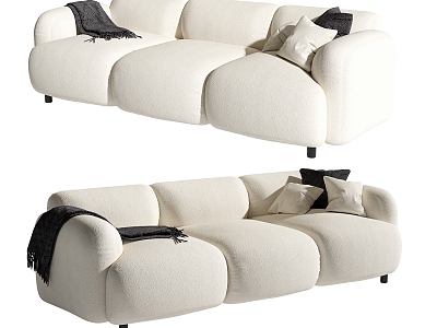 Three-seat sofa 3d model