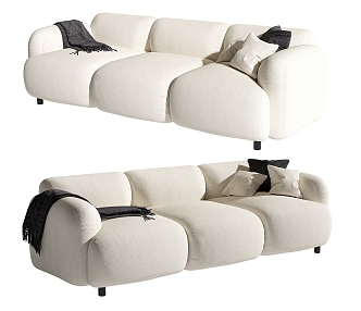 Three-seat sofa 3d model