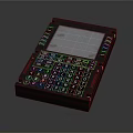 Industrial Computer Terminal With Square Screen Functional Keyboard Multiple Buttons And Gray Casing Design 3d model