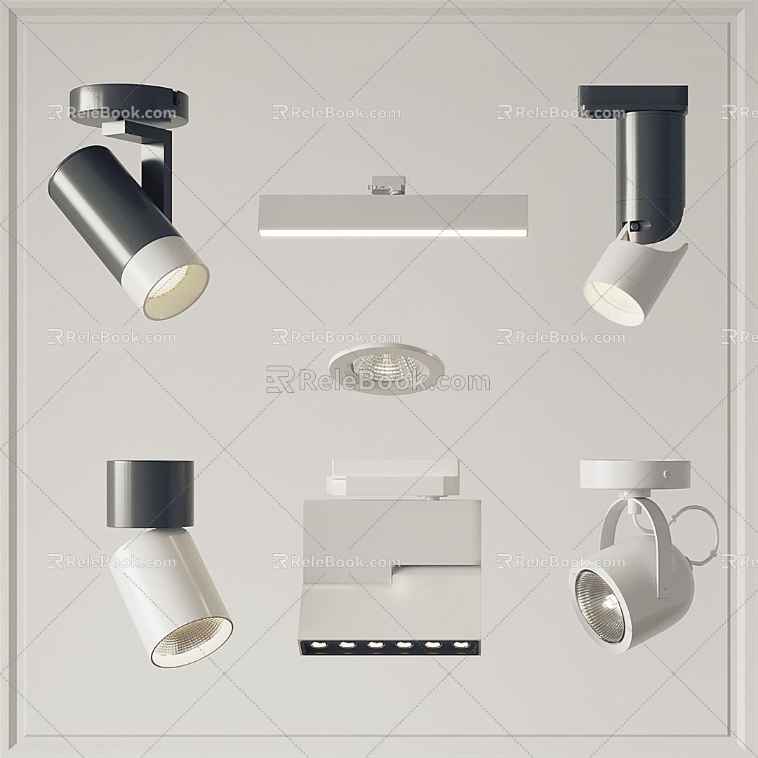 Modern spotlight downlight spotlight track light 3d model