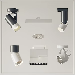 Modern spotlight downlight spotlight track light 3d model
