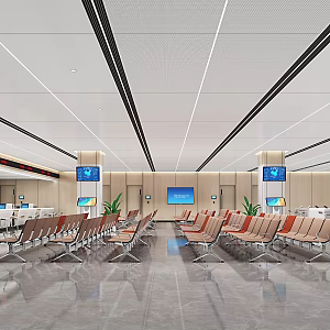 Modern Hall Service Hall 3d model