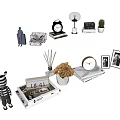Mechanical alarm clock electronic alarm clock electronic clock calendar ornaments 3d model