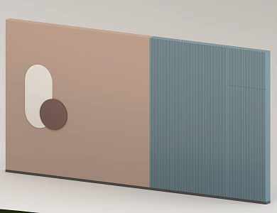 Bedroom background wall 3d model