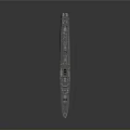 Detailed Military Warship Model With Gray Hull Deck Structures And Cannons