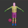 Basketball Player in Green Celtics Jersey Number 11 Standing with Arms Outstretched and Basketball
