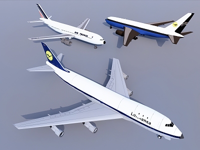 aircraft passenger aircraft ornaments 3d model