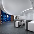 Cozy Lounge Area With Circular Bookshelves Skylight Natural Light And Rug