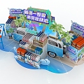 Refreshing Summer Beach Roadshow Event 3d model