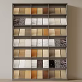 Background Wall Material Samples Display With Various Colors And Textures In Organized Panels 3d model