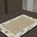 Retro Style Carpet Square Blanket 3d model