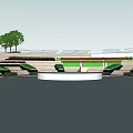 Waterfront Landscape Urban Design With Riverfront Layout Buildings Roads And Green Spaces