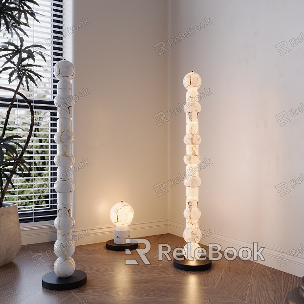 Modern Art Floor Lamp Cream Wind Table Lamp Floor Lamp Combination model