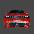 Red SUV Vehicle With Sleek Body Design And Black Alloy Wheels