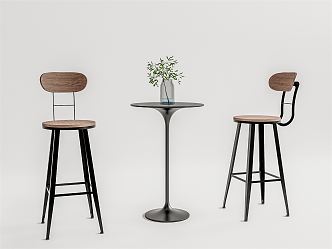 Modern Bar Chair Combination Leisure Table and Chair Negotiation Table and Chair 3d model