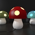 Mushroom night light cartoon table lamp 3d model