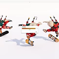 Cartoon Rabbit Warrior 3d model