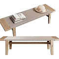 Nordic bed end stool 3d model