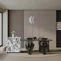 Modern table combination 3d model