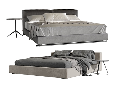 Double bed 3d model