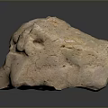 Natural Stone With Rough Surface Textured Details And Holes On Dark Backdrop